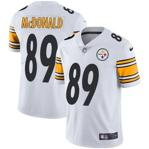 Men Pittsburgh Steelers 89 Vance McDonald Nike White Vapor Limited NFL Jersey